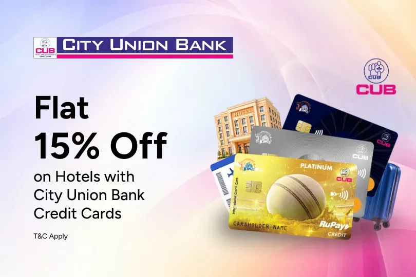 Flat 15% off with City Union Bank Credit Cards