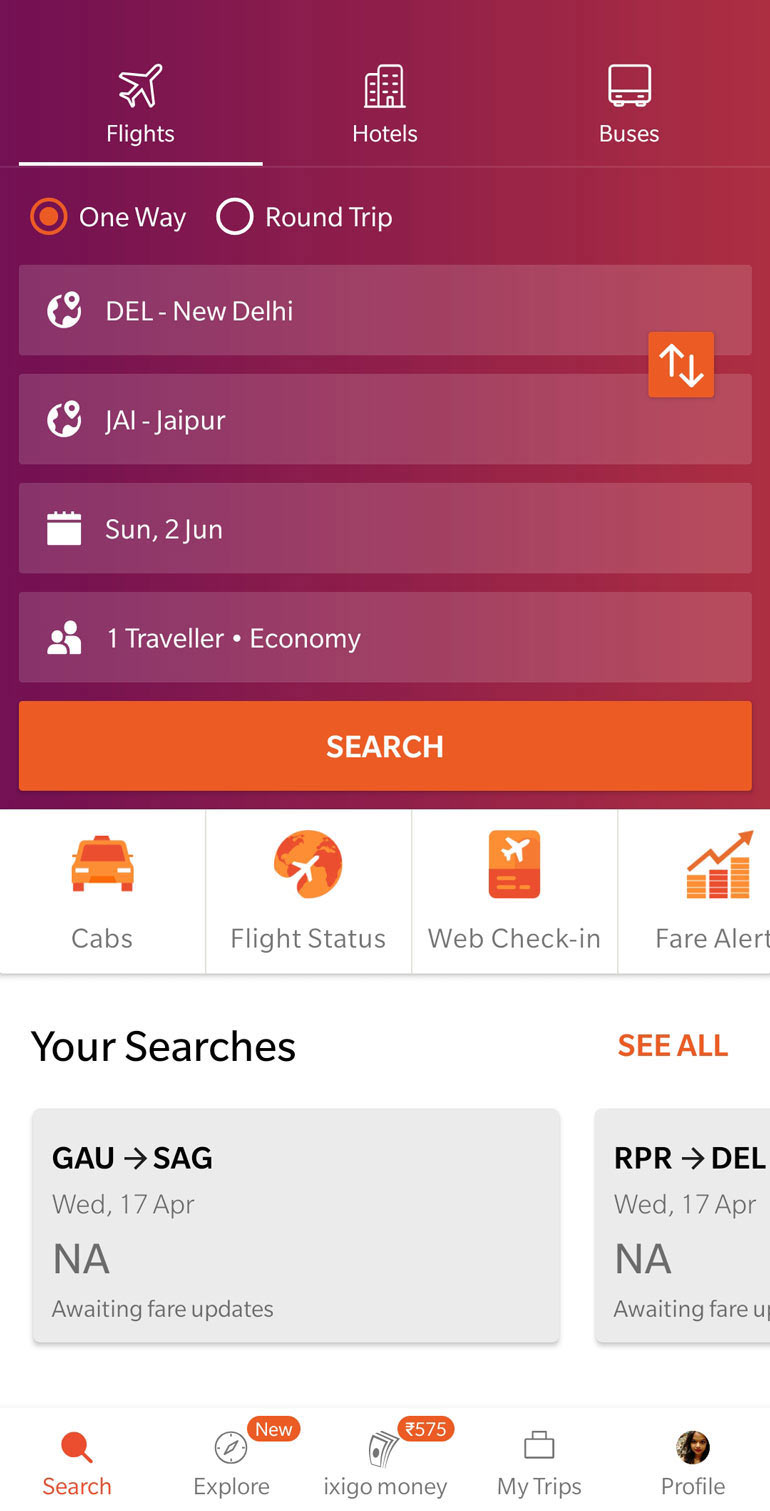 ixigo travel planner