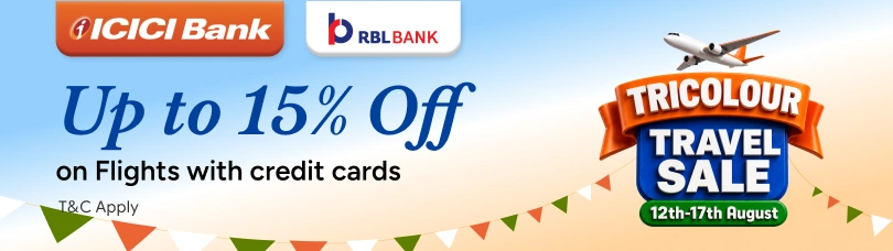 Tricolour Travel Sale: Get up to 15% Off on Flights with Credit Cards