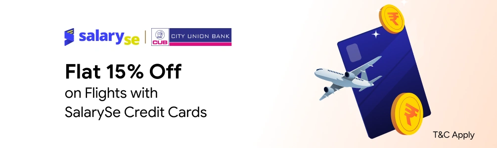 Flat 15% off with SalarySe City Union Bank Credit Card
