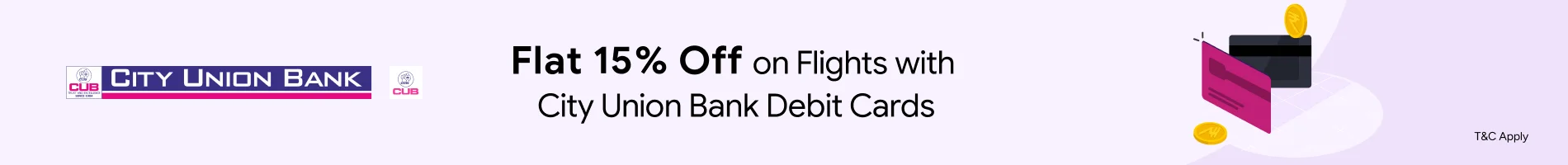 City Union Bank Debit Card Flight Offers