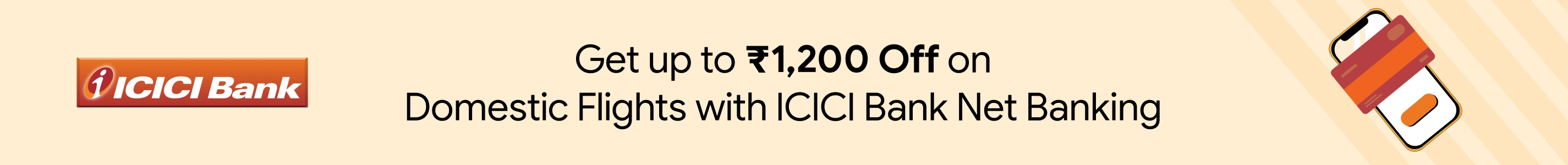 Get up to ₹1200 Off On Domestic Flights with ICICI Bank Net Banking