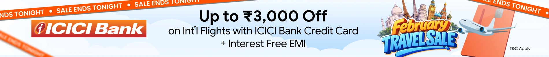 Get upto ₹3,000 Off with ICICI Bank Credit Card + Interest Free EMI
