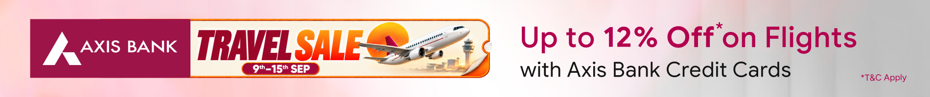 Axis Bank Credit Cards Travel Flights Sale