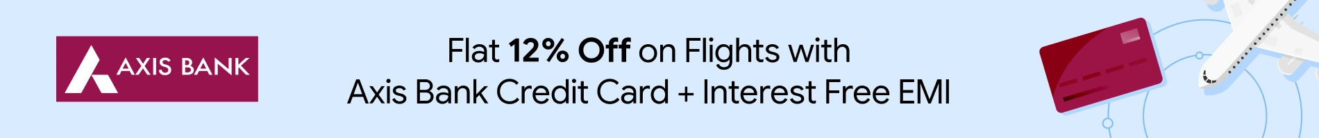 Flat 12% Off with Axis Bank Credit Cards + Interest Free EMI