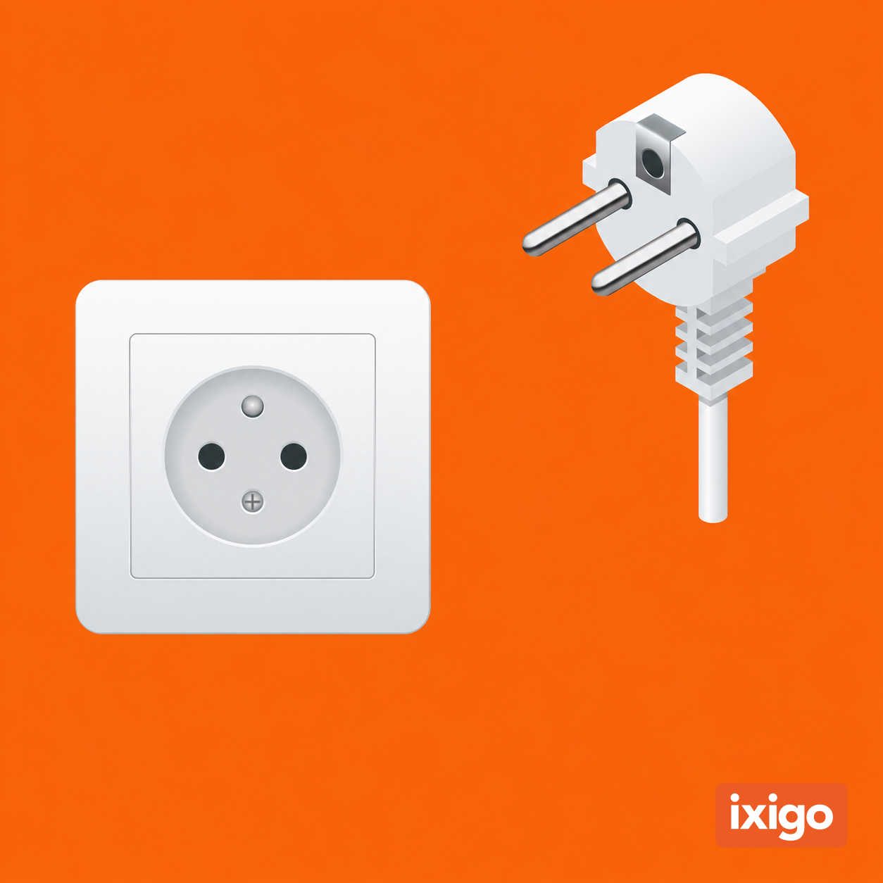 Type E plug and socket