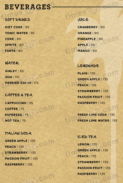 California Pizza Kitchen Gurgaon India Cuisines Prices