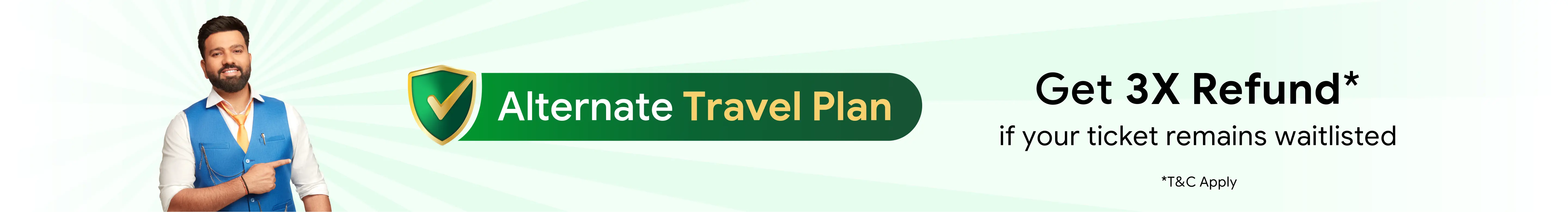 Confirmed Train Ticket or 3X Refund