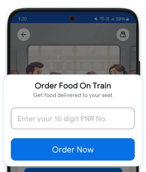 Enter your PNR number and tap 'Order Now' to view the list of available stations.