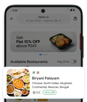 Choose a restaurant from the list and browse the menu with filters to find your meal.