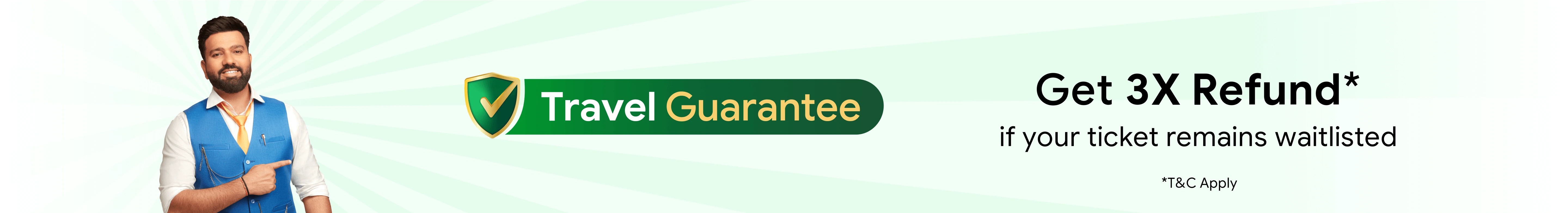Confirmed Train Ticket or 3X Refund
