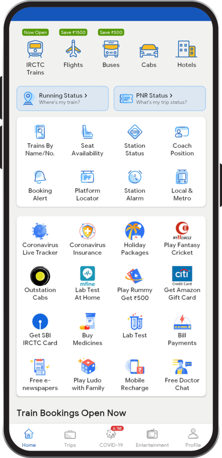 ixigo Train App