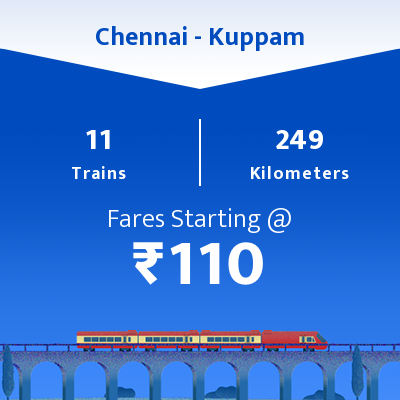 Chennai To Kuppam Trains Book Tickets Check Seat Availability