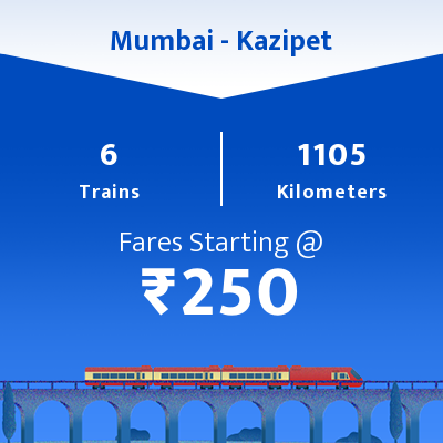Mumbai To Kazipet Trains Book Tickets Check Seat Availability