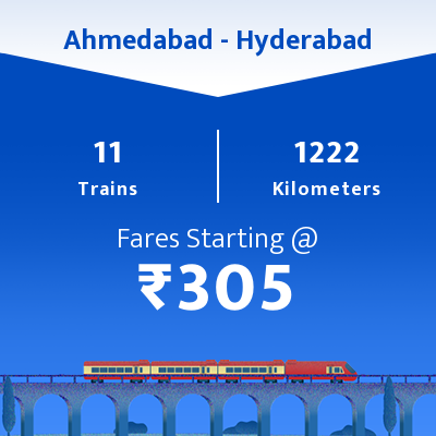 Ahmedabad To Hyderabad Trains Reservation From 11 Trains Timings Availability Fare Ixigo Distance Between Hyderabad To Ahmedabad