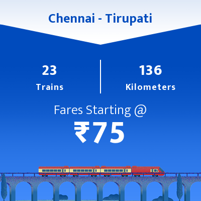 Chennai To Tirupati Trains Book Tickets Check Seat Availability Chennai To Tirupati Trains Book Tickets Check Seat Availability